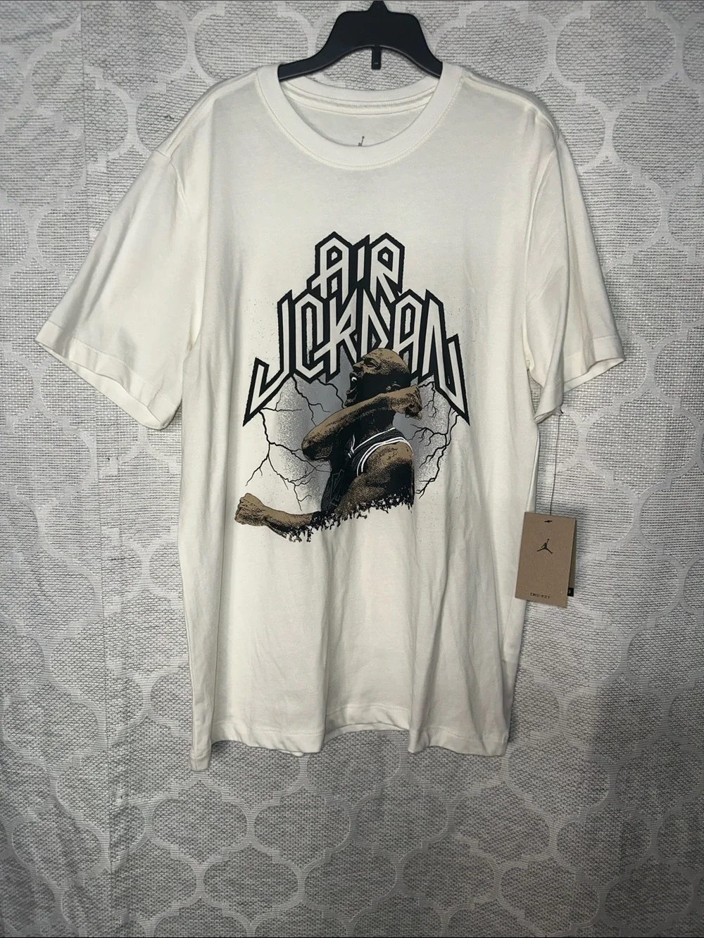 Jordan Sport Dri-FIT Graphic T-Shirt Men's Size M NWT Short Sleeve White Black